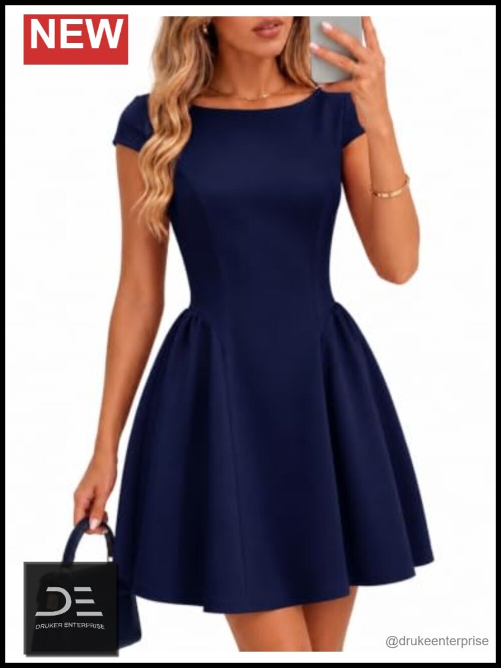 A-Line Mini Cocktail Dress Boat Neck Cap Sleeve Wedding Guest